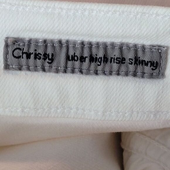 Citizens Of Humanity Chrissy Uber High Rise Skinny Jeans 30 White Stretch City - Picture 6 of 16